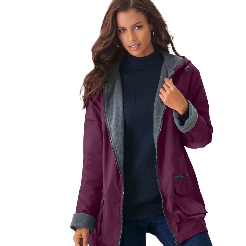 Roaman's Dark Berry All Weather Jacket 14/16